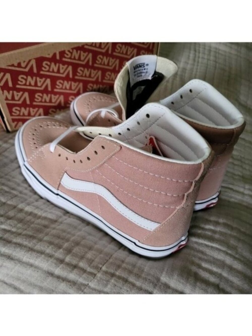 Vans Sk8 Hi Classic Women Size 5 Mahogany Rose and True White 0826 - Picture 6 of 9